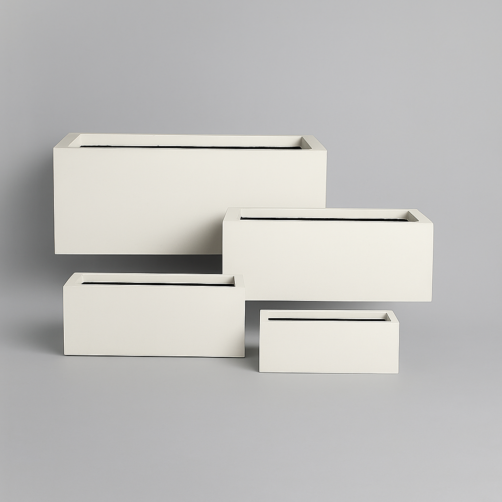 Fiber Clay Pot Rectangular - (DW158110AG)